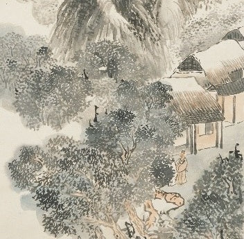 与謝蕪村筆「初夏之山水図」　天明2年(1782)
